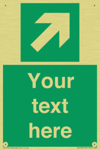 Custom Arrow Top Right Sign